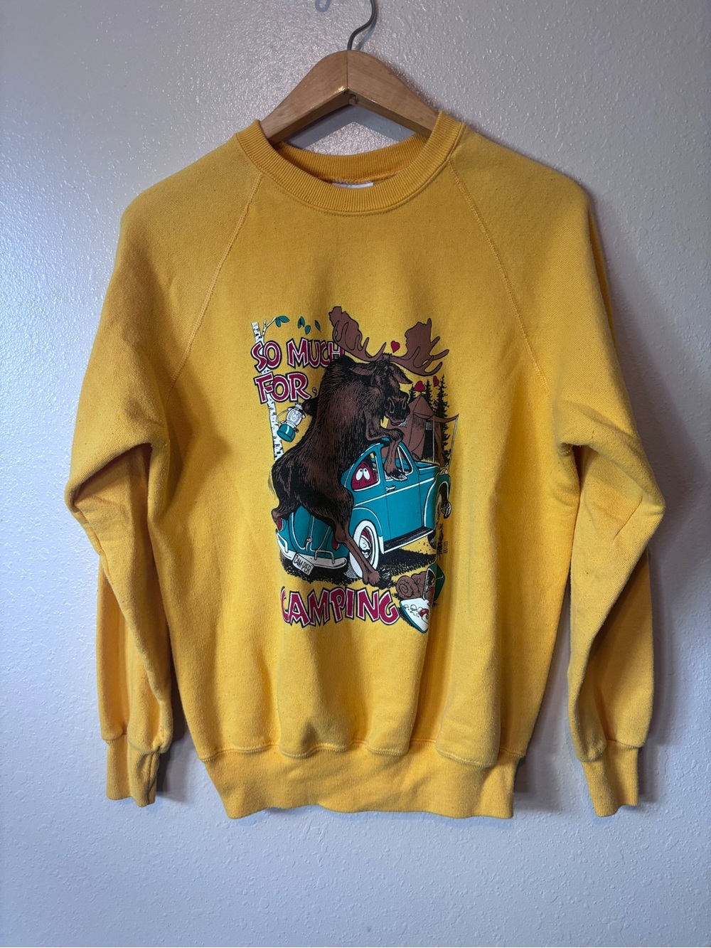 Vintage So much for camping crew neck